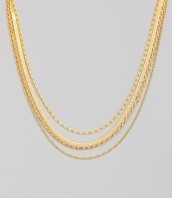 Assorted Chains Layered Necklace