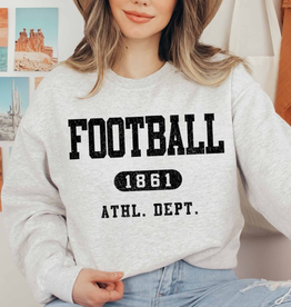 Football Athl Dept Graphic Crew - Ash