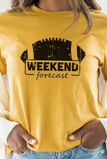 Weekend Forecast Football Graphic Tee - Mustard
