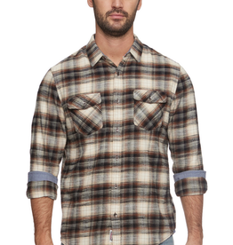 Gorman LS Flannel Shirt - Brown/Cream