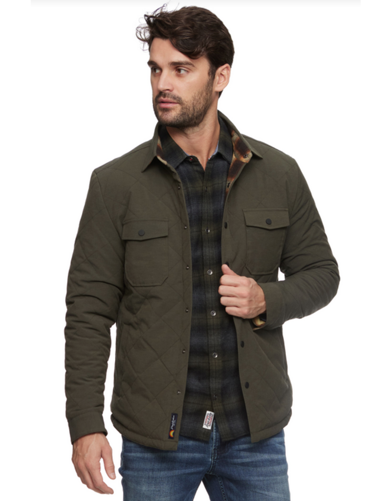 Chapin Quilted Shirt Jacket - Olive