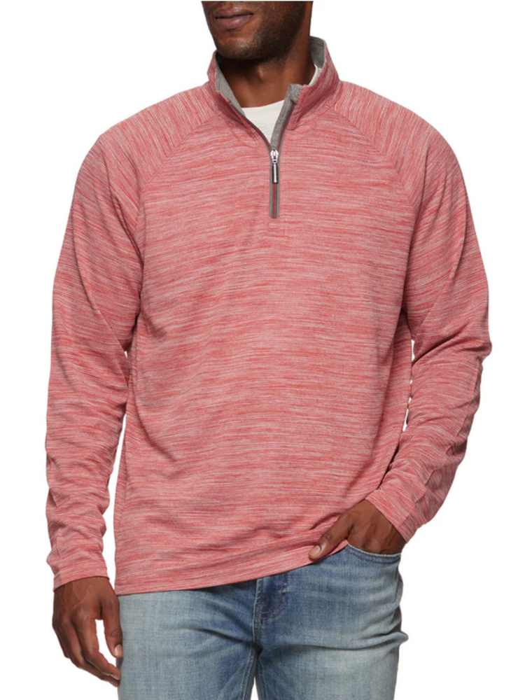 Fresno 1/4 Zip Performance Pullover - Faded Red