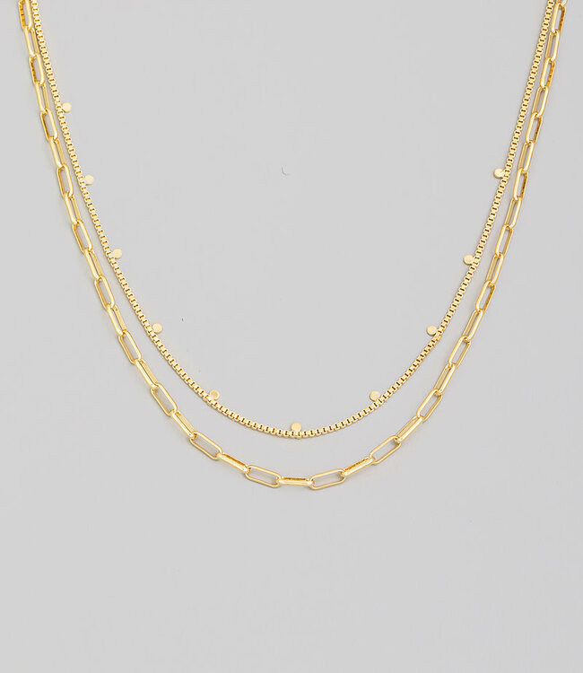 Silver Mixed Chain Link Necklace | Claire's