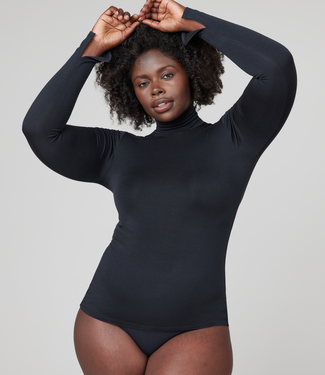 Spanx long sleeve turtleneck bodysuit in black