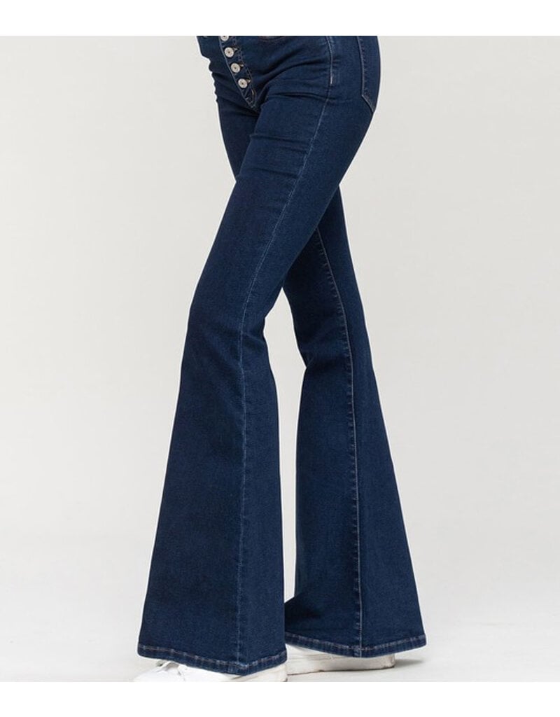 Jennifer High Rise Button Fly Flare Jeans