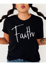 Faith Crew Neck Tee - Black