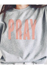 PRAY Long Sleeve Sweatshirt - Gray