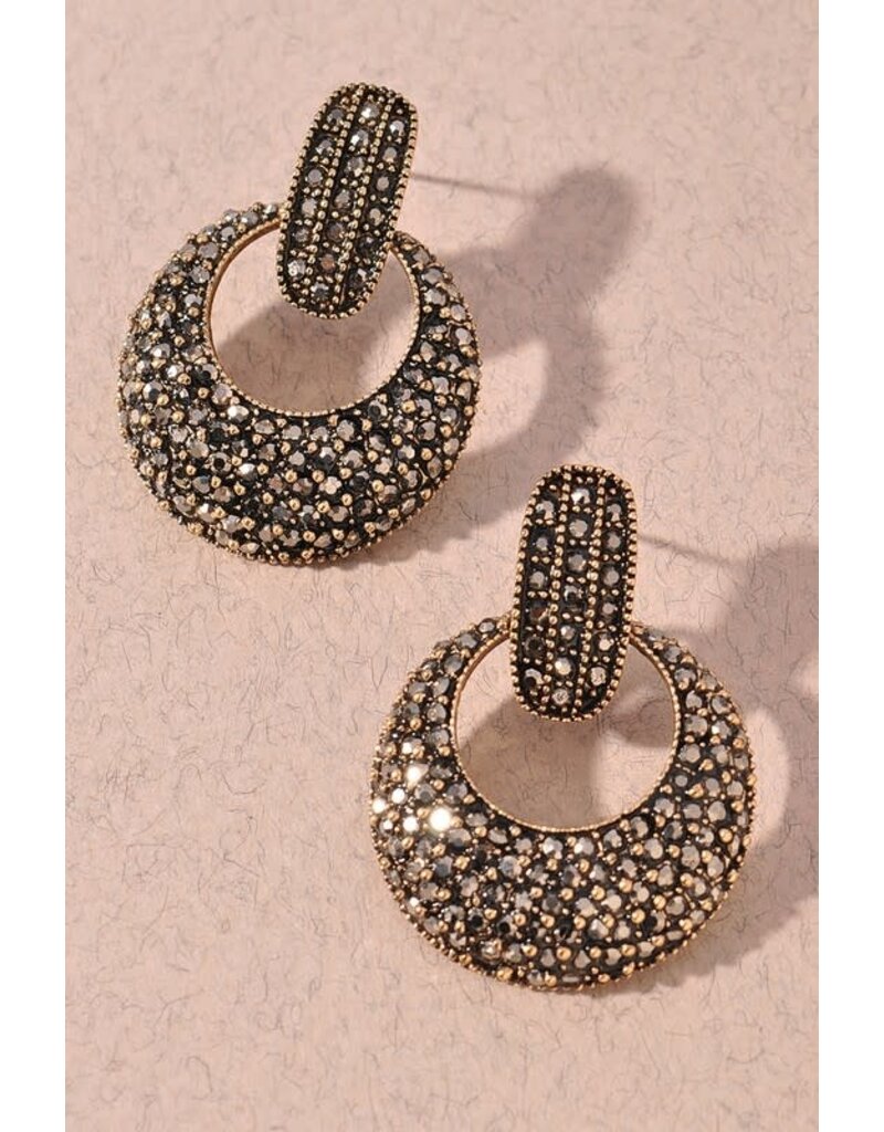 Rhinestone Stud Earrings