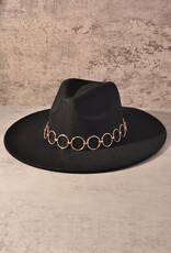 Round Strap Suede Fedora Hat