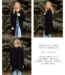 Chenille Cable Knit Oversized Cardigan - Black