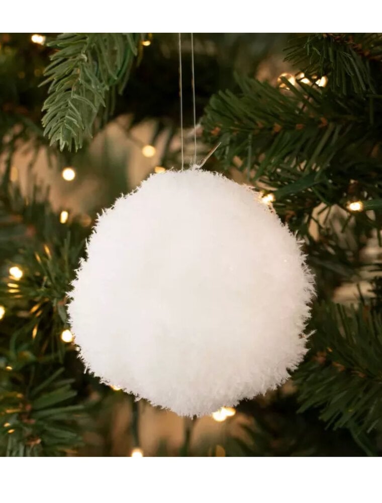 White Snowball Ornaments
