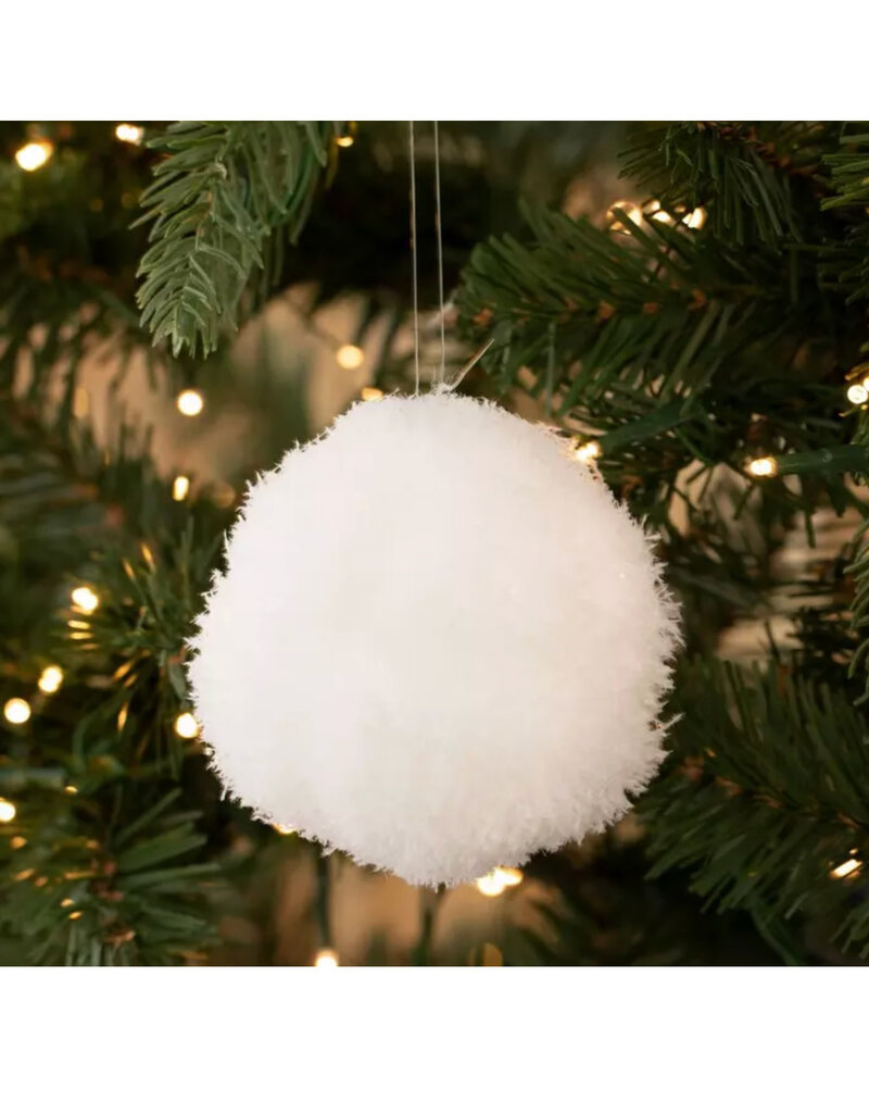 White Snowball Ornaments