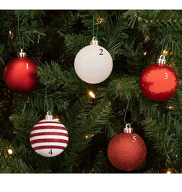 Striped, Shiny & Glitter Ball Ornaments