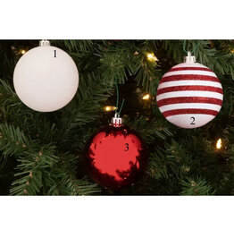 Striped, Shiny & Glitter Ball Ornaments