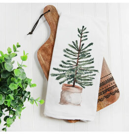 Watercolor Christmas Tree Kitchen Towel