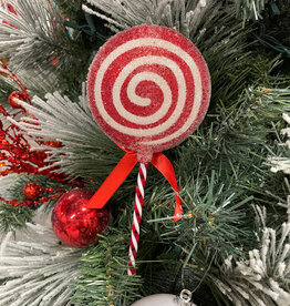 Red & White Lollipop Ornament