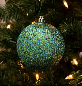 Glitter Ribbed Ornaments