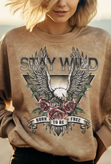 Stay Wild Mineral Graphic Sweatshirt - Taupe