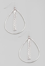 Metallic Tear Chain Dangle Earrings