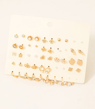 Assorted Pearly Stud Earrings Set