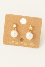 Round Pearl Drop Earrings