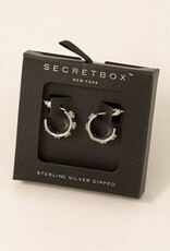 Secret Box Studded Hoop Earrings