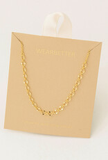 Long And Short Oval Chain Necklace