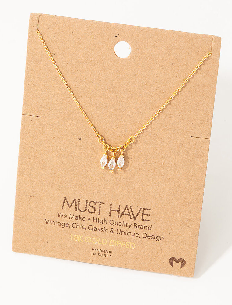 Dainty Chain Oval Charm Necklace