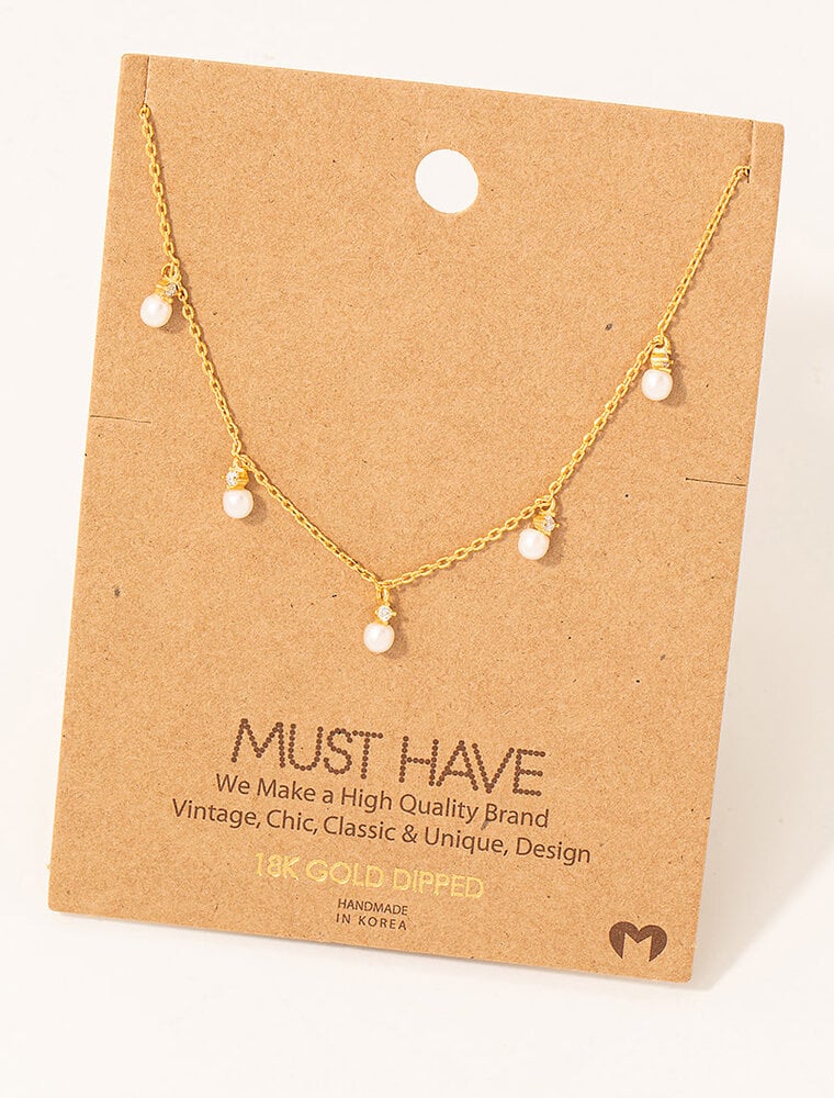 Mini Pearly Charms Chain Necklace