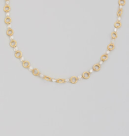 Textured Hoops Chain Necklace