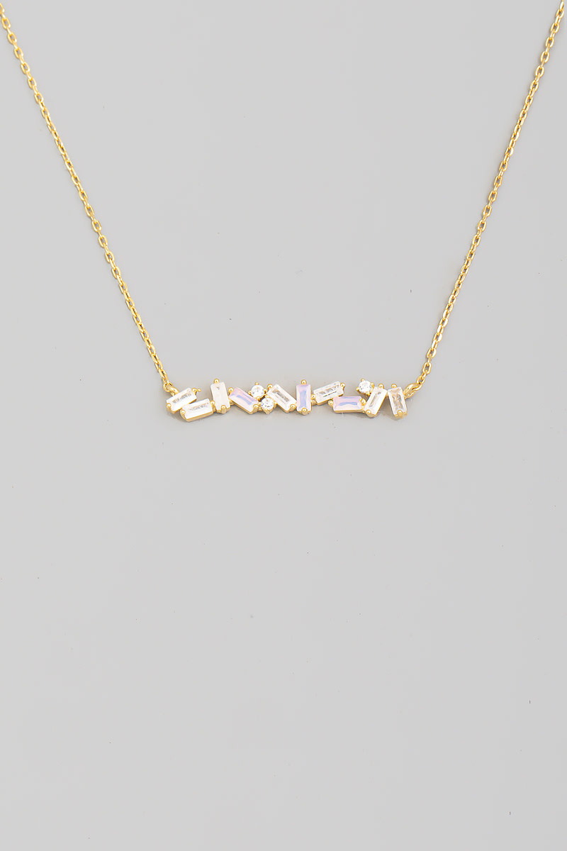 Rhinestone bar necklace deals