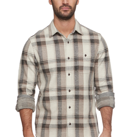 Clearbrook LS Hero Knit Flannel - Cream/Charcoal