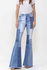 Claire Patchwork Flare Jeans