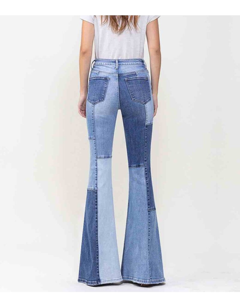 Claire Patchwork Flare Jeans