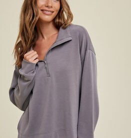 Scuba Half-Zip Pullover - M. Grey