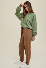 French Terry Bubble Pullover - Pistachio