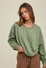 French Terry Bubble Pullover - Pistachio