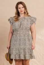 Dizzy Dot Woven Ruffled Tiered Dress