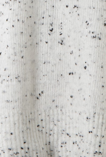 Speckled Ribbed Knit Sweater - Ivory