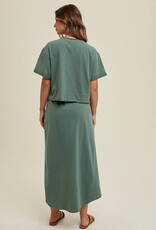 Self Tie With Shorts Skirt - T. Green
