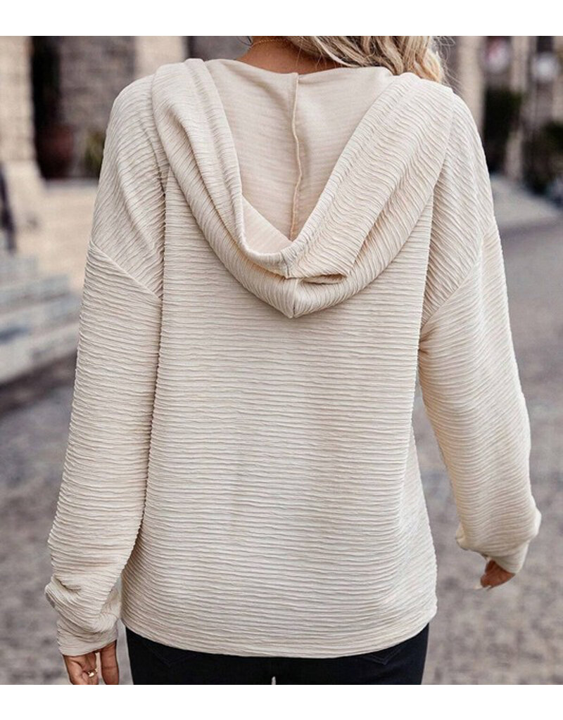 Textured Hoodie - Apricot
