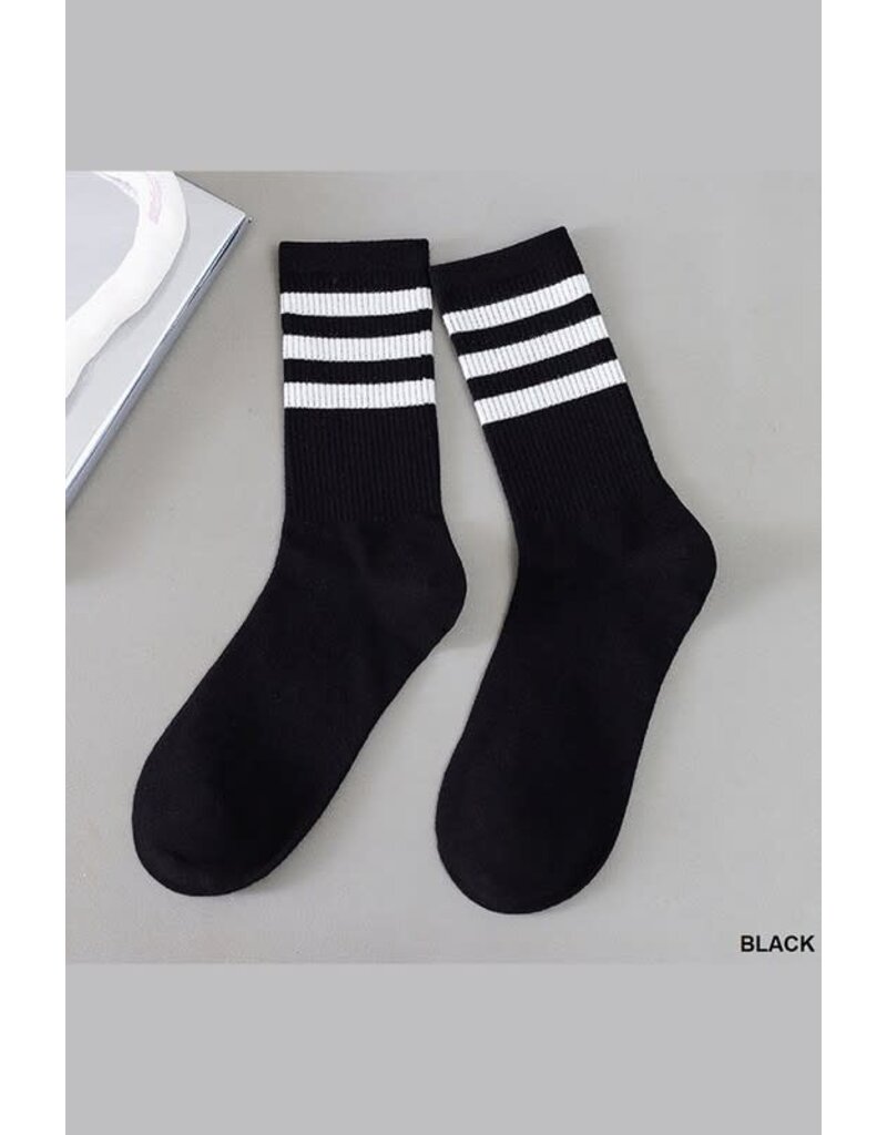 Striped Print Sports Socks