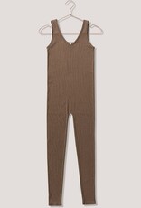Ribbed Sports Bodysuit - Brown