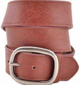 Kate Oval Buckle Belt - Brown