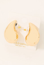 Gold Dipped Large Teardrop Earrings
