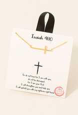 Gold Dipped Textured Cross Necklace