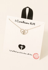 Gold Dipped Cross Heart Necklace