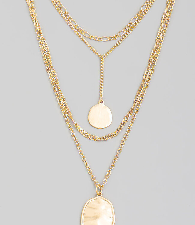 Asta Double Disc Personalised Initial Necklace | Bloom Boutique