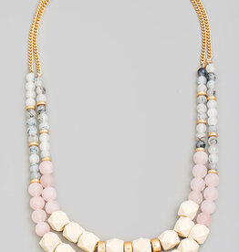Mixed Wooden Beaded Necklace