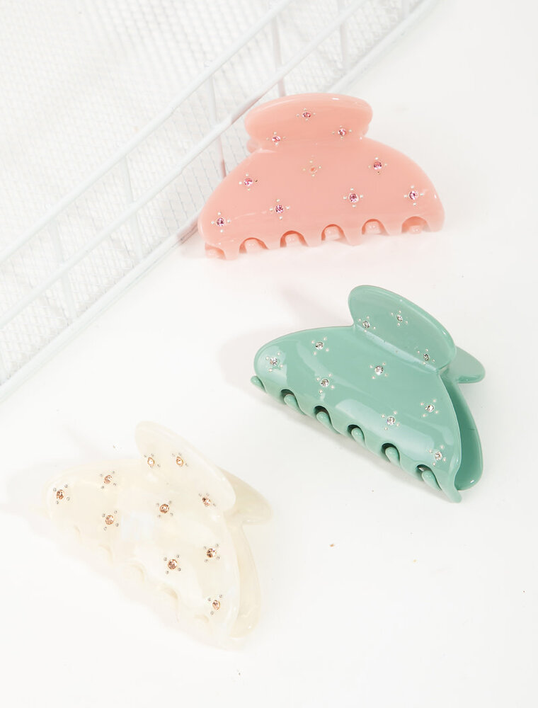Sparkle Acetate Jaw Hair Clips